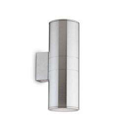 Gun  2 Light Outdoor Large Up Down Wall Light Aluminium, Putty IP54, E27