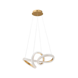 Medora II Integrated LED Pendant Ceiling Light Brass Gold Aluminium LED 42W 3400Lm 3000K - thumbnail 3