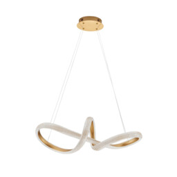 Medora II Integrated LED Pendant Ceiling Light Brass Gold Aluminium LED 42W 3400Lm 3000K - thumbnail 1