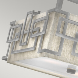 Lanza 3 Light Semi Flush Mount Ceiling Light Nickel, E27 - thumbnail 3