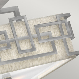Lanza 3 Light Semi Flush Mount Ceiling Light Nickel, E27 - thumbnail 5