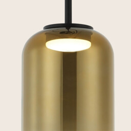 Thrya Bar Pendant Ceiling Light Black Matt-Gold Glass LED 3000K - thumbnail 5