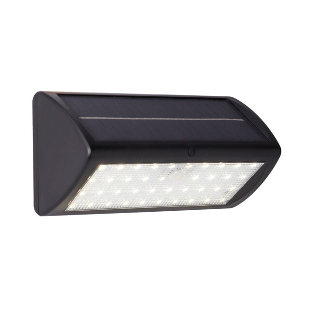 Solar LED Wall Light with PIR Sensor Black - image 1