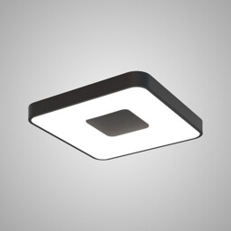 Coin Square Ceiling 80W LED With Remote Control 2700K-5000K, 3900lm, Black, 3yrs Warranty - thumbnail 2