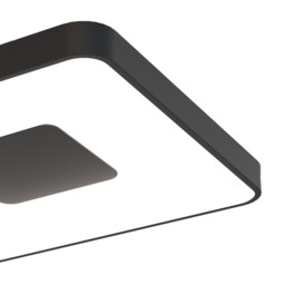 Coin Square Ceiling 80W LED With Remote Control 2700K-5000K, 3900lm, Black, 3yrs Warranty - thumbnail 5
