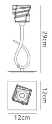 Iku Table Lamp 1 Light G9, Satin Nickel - thumbnail 2