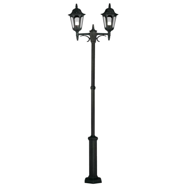 Parish 2 Light Twin Outdoor Post Lantern Black IP44, E27 - image 1