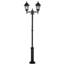 Parish 2 Light Twin Outdoor Post Lantern Black IP44, E27