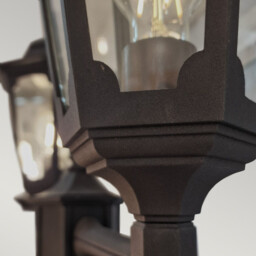 Parish 2 Light Twin Outdoor Post Lantern Black IP44, E27 - thumbnail 3