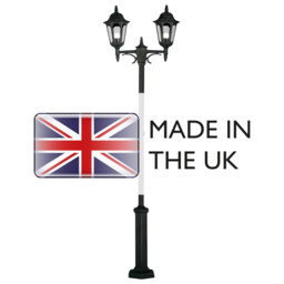 Parish 2 Light Twin Outdoor Post Lantern Black IP44, E27 - thumbnail 5