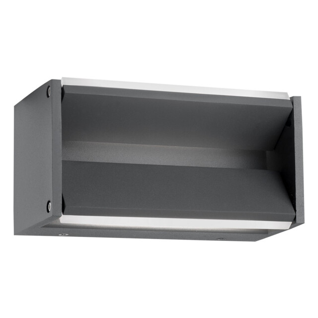 Twin 2 Light Outdoor Up Down Wall Lamp Dark Grey Aluminium LED 2x5W 600Lm 3000K Rotation 0-90o IP54 - image 1