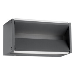 Twin 2 Light Outdoor Up Down Wall Lamp Dark Grey Aluminium LED 2x5W 600Lm 3000K Rotation 0-90o IP54