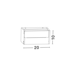 Twin 2 Light Outdoor Up Down Wall Lamp Dark Grey Aluminium LED 2x5W 600Lm 3000K Rotation 0-90o IP54 - thumbnail 3