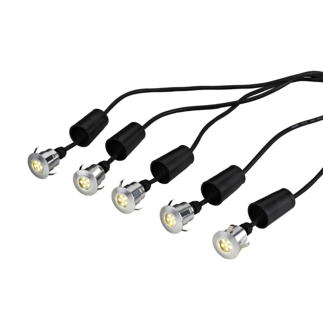 Derwent 5 x Deck Garden light with 6m cable and 12V Transformer, IP54 - image 1