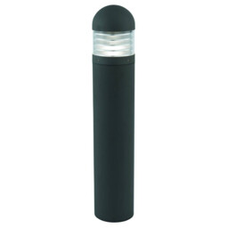 Bronx 1 Light Outdoor Bollard Light Black with Polycarbonate Diffuser IP65, E27 - thumbnail 1