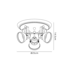 Laurens Adjustable Round Spotlight, 3 x GU10 (Max 10W LED), Oiled Bronze, Polished Chrome - thumbnail 2