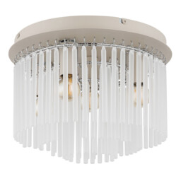 Gorley Ceiling Light Matt Sand, Glass Rods, 5x E14 - thumbnail 3