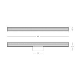Zambelis Bathroom Over Mirror Light Sandy White LED 3000-4000K IP44 - thumbnail 3