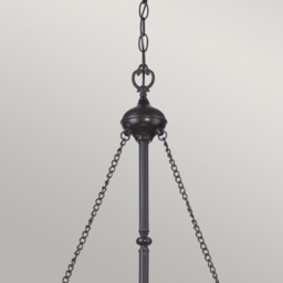 Cambridge 3 Light Tiffany Ceiling Pendant Bronze Finish, E27 - thumbnail 2