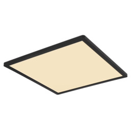 Sapana 42cm Square Flush Ceiling Light Black IP44 LED 3000K - thumbnail 1