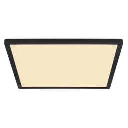 Sapana 42cm Square Flush Ceiling Light Black IP44 LED 3000K - thumbnail 3