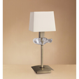 Akira Table Lamp 1 Light E14, Antique Brass With Cream Shade - thumbnail 2