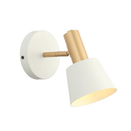 Vyronas Dome Wall Lamp White Matt - Gold Matt 1xE14 - thumbnail 1