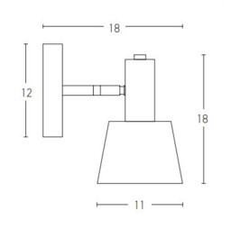 Vyronas Dome Wall Lamp White Matt - Gold Matt 1xE14 - thumbnail 2