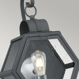 Quoizel Heath Outdoor Wall Lantern Mottled Black, IP44 - thumbnail 2