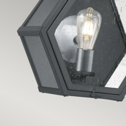 Quoizel Heath Outdoor Wall Lantern Mottled Black, IP44 - thumbnail 3