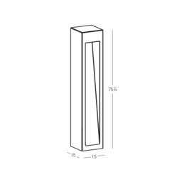 Lioraen Outdoor Bollard Natural Concrete LED 3000K IP65 - thumbnail 5