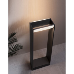 Twin 2 Light Outdoor Bollard Dark Grey Aluminium LED 2x5W 600Lm 3000K Rotation 0-90o IP54 - thumbnail 2
