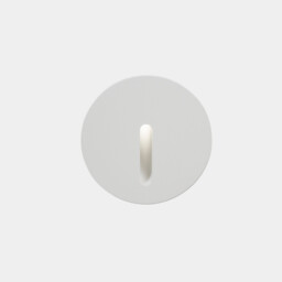Bat Outdoor LED Recessed Wall Light Round White IP65 2.2W 2700K