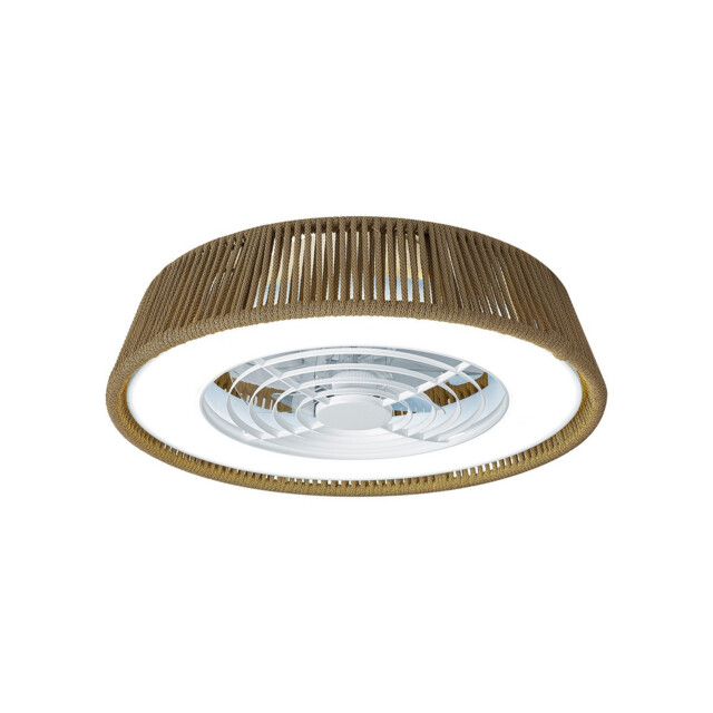 Polinesia Nautica Mini 55W LED Dimmable Ceiling Light With Built-In 25W DC Reversible Fan, Beige Oscu, 3800lm, 5yrs Warranty - image 1