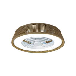 Polinesia Nautica Mini 55W LED Dimmable Ceiling Light With Built-In 25W DC Reversible Fan, Beige Oscu, 3800lm, 5yrs Warranty
