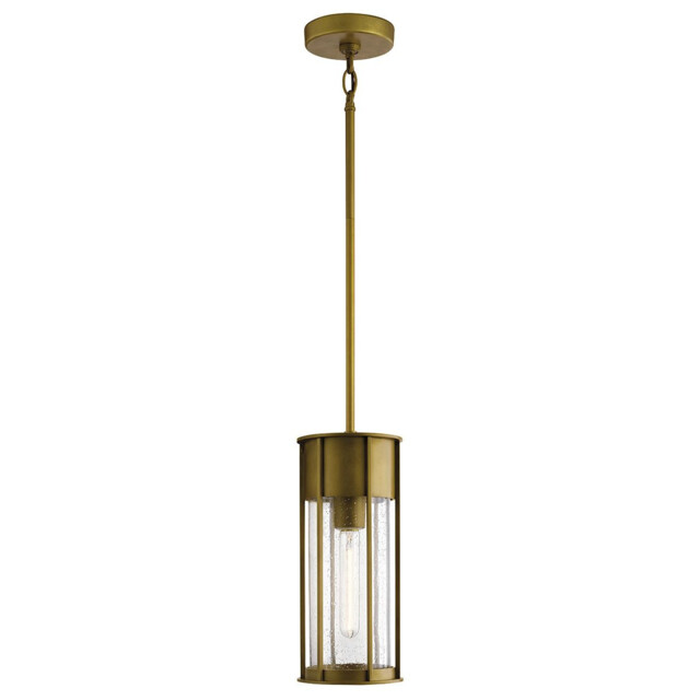 Camillo 1 Light Outdoor Pendant Painted Natural Brass IP44 - image 1
