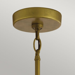 Camillo 1 Light Outdoor Pendant Painted Natural Brass IP44 - thumbnail 3