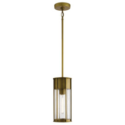 Camillo 1 Light Outdoor Pendant Painted Natural Brass IP44