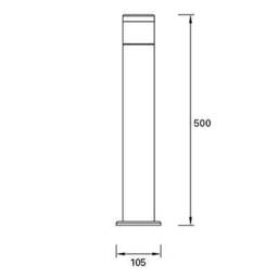 Arrow LED Outdoor Bollard Light Black IP65 - thumbnail 2