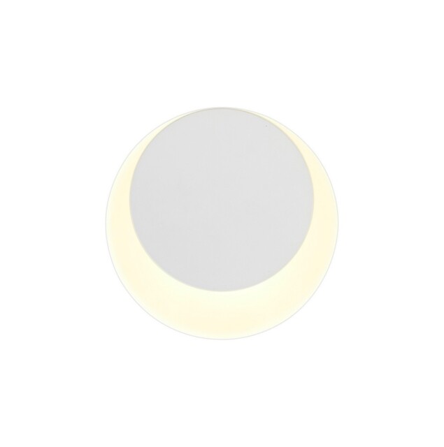 Altona Magnetic Base Wall Lamp, 12W LED 3000K 498lm, 15, 19cm Round Top Offset, Sand White, Acrylic Frosted Diffuser - image 1