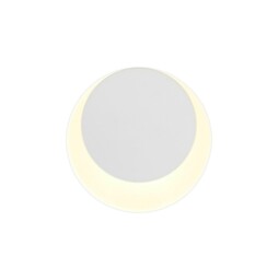 Altona Magnetic Base Wall Lamp, 12W LED 3000K 498lm, 15, 19cm Round Top Offset, Sand White, Acrylic Frosted Diffuser