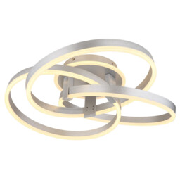 Herwig Integrated LED Semi Flush Ceiling Light Aluminium Brushed LED Dimmable 2700-6000K Remote Control - thumbnail 5