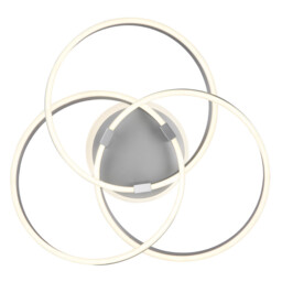 Herwig Integrated LED Semi Flush Ceiling Light Aluminium Brushed LED Dimmable 2700-6000K Remote Control - thumbnail 3