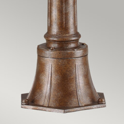 English Bridle 3 Light Medium Outdoor Bollard Light British Bronze IP44, E14 - thumbnail 5