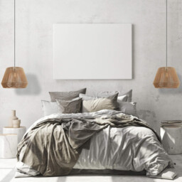 Patras 48cm Wire Frame Pendant Ceiling Light Natural 1xE27 - thumbnail 2