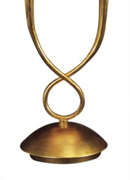 Paola Table Lamp 2 Light E14, Gold Painted with Black Shades - thumbnail 3
