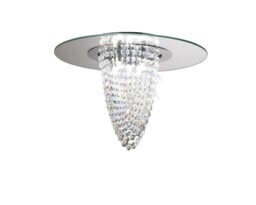 Oberon Flush Ceiling 5 Light Polished Chrome, Mirror, Crystal - thumbnail 1