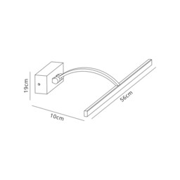 Walton Large 1 Arm Wall Lamp, Picture Light, 1 x 10W LED, 3000K, 850lm, Bronze - thumbnail 2