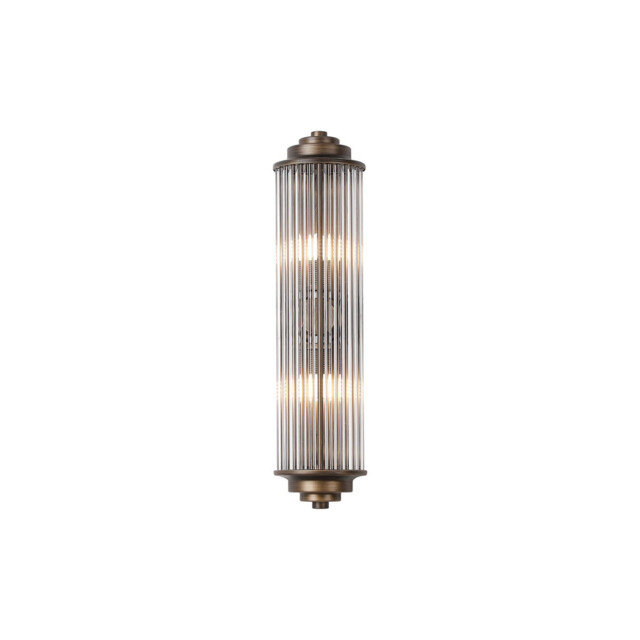 Fairport 2 Light Glass Rod Wall, G9, IP44, Bronze/Clear Glass Rods - image 1