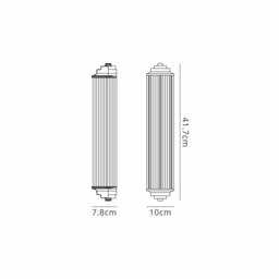 Fairport 2 Light Glass Rod Wall, G9, IP44, Bronze/Clear Glass Rods - thumbnail 2